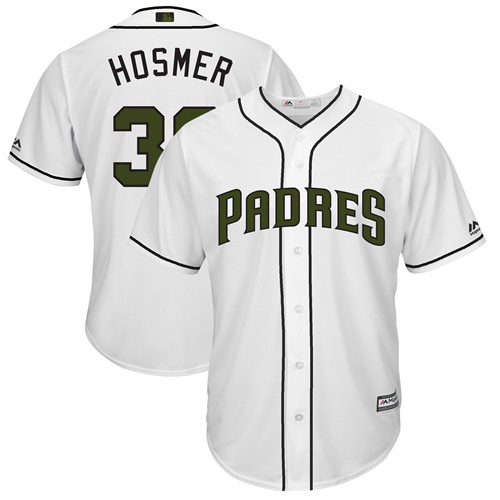 Padres #30 Eric Hosmer White New Cool Base 2018 Memorial Day Stitched MLB Jersey